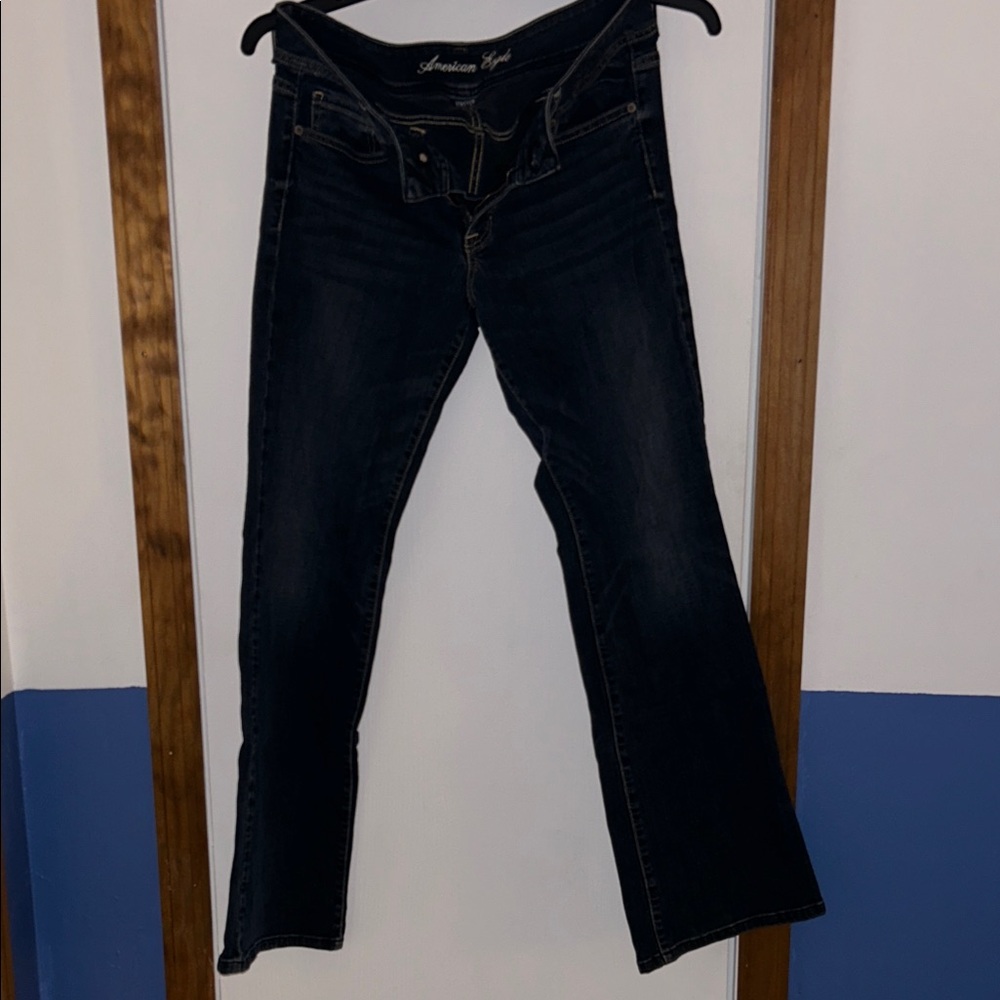 American Eagle Outfitters Women's Dark Blue Boot Cut Jeans